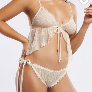 Cream Babydoll Set